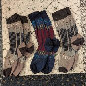 Patterned Men's Smartwool Merino Socks Set - Large